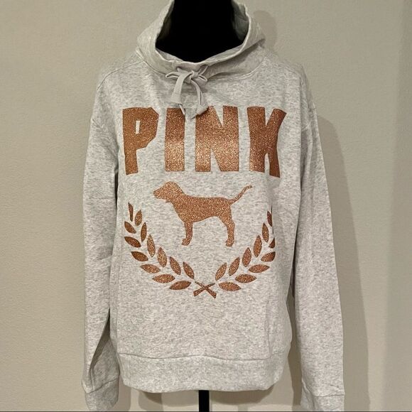 NWT Victoria’s Secret PINK Lounge Cowl Neck Pullover - Picture 1 of 8